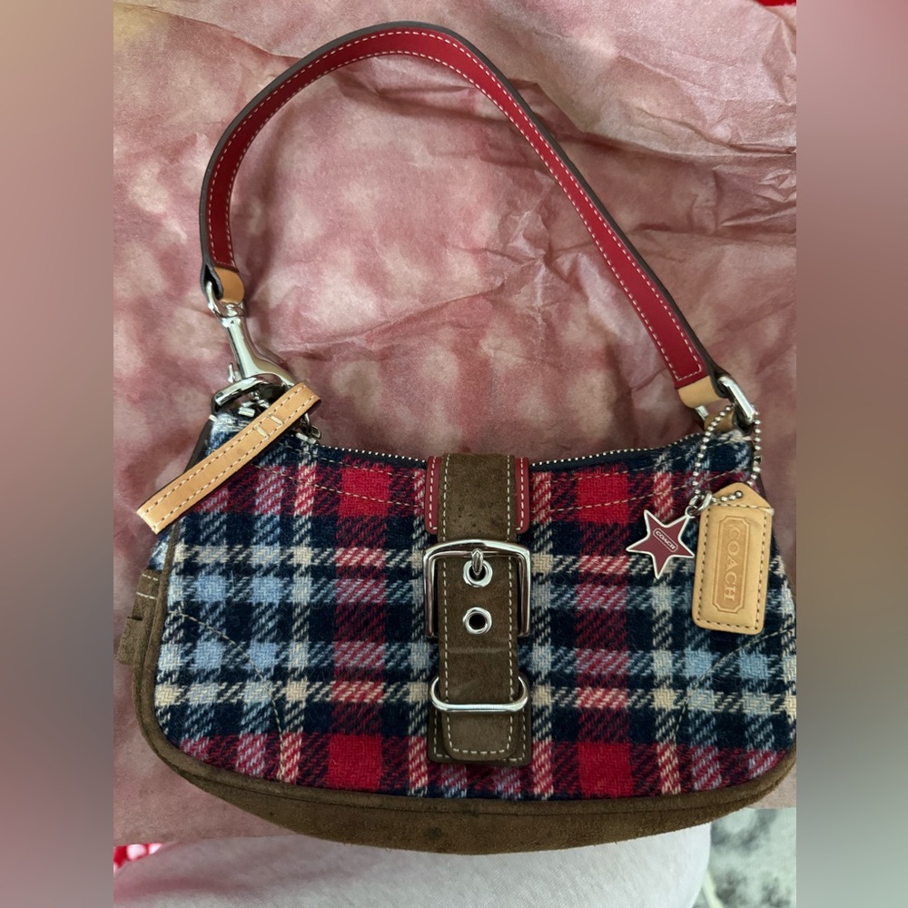 Coach Plaid Shoulder Bag